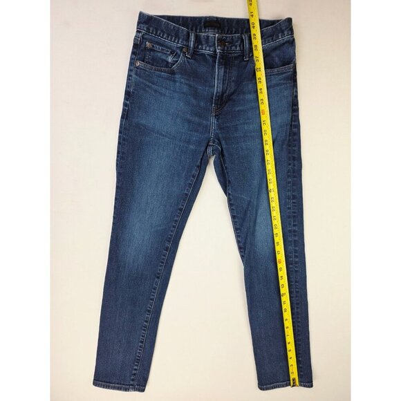 Uniqlo Size 30x32 Mens Slim Straight Mid Rise Kaihara Fabric Blue Denim Jeans - Picture 11 of 11